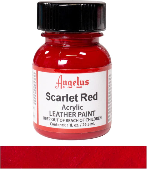 Angelus Acrylic Leather Paint Scarlet Red 1oz...