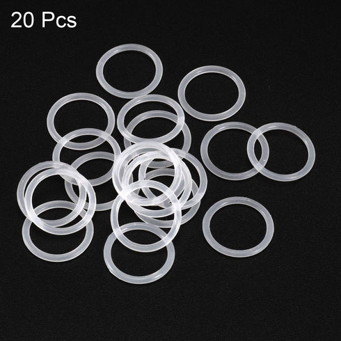uxcell Silicone O-Rings, 15mm OD 12mm ID 1.5mm Width VMQ Seal Gasket for Compressor Valves Pipe Repair, White, Pack of 20...