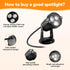 Houkiper Spotlight Outdoor, 300LM Waterproof LED Spot Light, Wall Light Halloween Outdoor Landscape LED Lighting 9W Lawn Flood Light Cool White Sp...