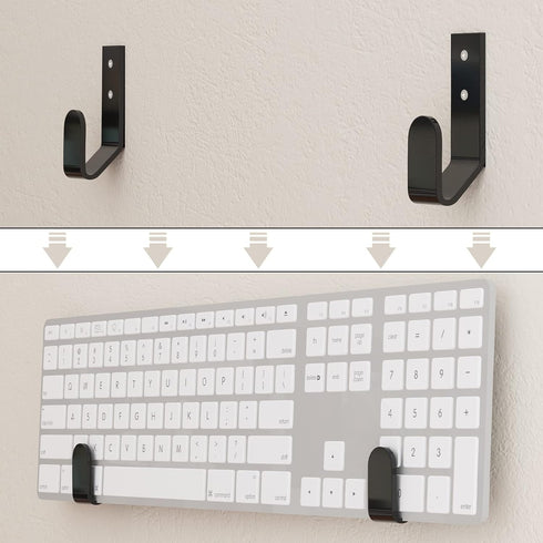 Keyboard Wall Hanger Universal for Gaming Mechanical Keyboards, Keyboard Wall Mount Storage Organizer Compatible with Logitech/Razer/Microsoft/Ken...