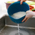 BLUE GINKGO Rice Strainer and Kitchen Colander Set - Strain Rice, Quinoa and Small Grains - Soak, Wash and Drain Vegetables and Fruit - (4 Quart B...