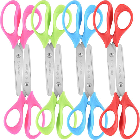 Kids Scissors,Scissors For School Kids,5" Children Scissors Comfort-Grip Handles Sharp Blunt Safety Student Scissors For Kids 8 Pack ages 4+...