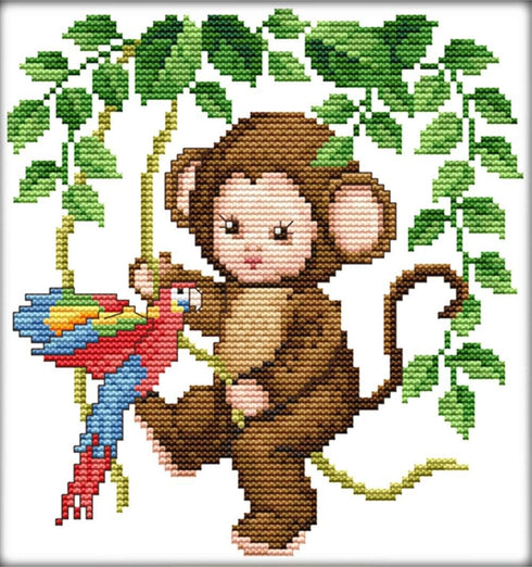 CaptainCrafts Cross Stitch Kits, New Counted Kit Unprinted 14CT Fabric Cross Stitching DIY Art DMC Needlecrafts Embroidery Kit for Adults Beginner...