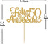 Ferastar Feliz 50 Aniversario Cake Topper, 50th Anos De Amor Wedding Decor, Happy 50th Anniversary Party Supplies Gold Glitter....