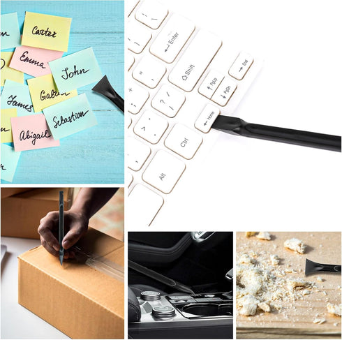 Crevice Cleaning Tool, 9 PCS Carbon Fiber Plastic Scraper Tool Car Detailing Brush Set Non-scratch Multi-purpose Scraper for Clean Small Narrow Sp...