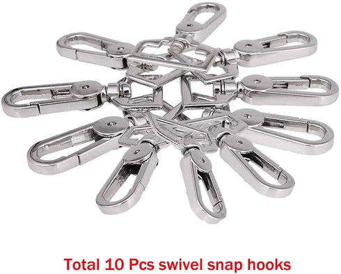 JAKAGO Swivel Lobster Clasps Clips and Slide Buckles and Metal D Ring Semi-Circular D Ring for Handbag Bags Cat Dog Collar Buckles Ring Hand DIY A...