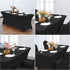 CWK 6FT Waterproof Stretch Spandex Table Cover for Rectangular Tables - Elastic Fitted Tablecloth for Folding Tables,Wrinkle Resistant Table Cloth...