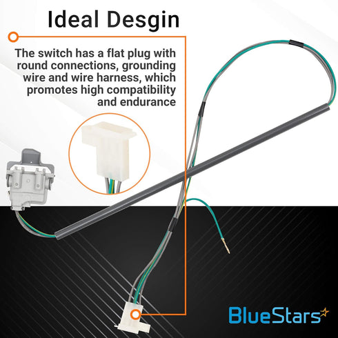 Ultra Durable 3355458 Washer Lid Switch Replacement Part by BlueStars - Exact Fit for Whirlpool & Kenmore Washers - Replaces WP3355458 WP3355548VP PS11741198 AP2946951
