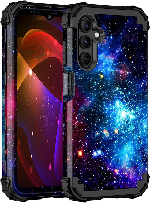 Miqala for Galaxy A15 5G Case,Glow in The Dark Three Layer Heavy Duty Shockproof Full Body Protection Hard Plastic Bumper+Soft Silicone Protective...