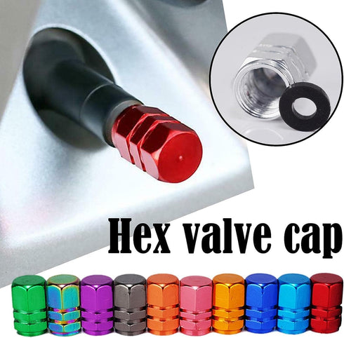 Blue Tire Valve Stem Caps, Heavy-Duty Tire Valve Caps, Aluminum Alloy Wheel Caps, Tires Accessories Dust Proof Airtight Air Caps Cover, Universal ...