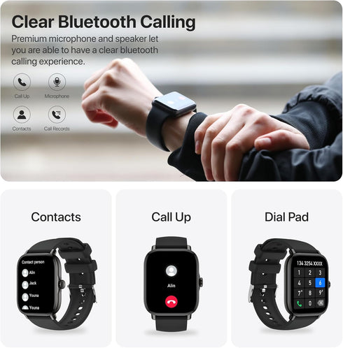 Smart Watch for Men Women (Answer/Make Calls/AI Voice Control) 1.91" for Android Phones iPhone Samsung Compatible IP68 Waterproof/Heart Rate/Sleep...
