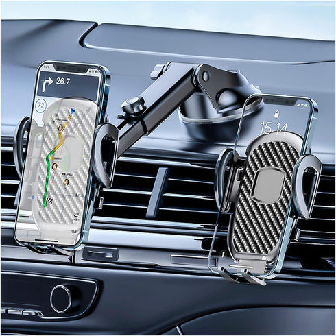 Cell Phone Holder for Car,Dashboard/Windshield/Air Vent Cell Phone Holder,Universal Sturdy Suction Cup Car Phone Mount,Compatible with All Smart P...