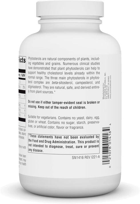 Source Naturals Mega Strength Beta Sitosterol 375mg - 120 Tablets...