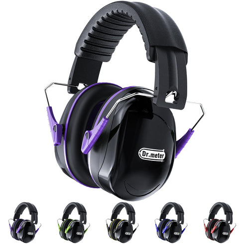 Dr.meter Hearing Protection Ear Muffs, 28dB Noise Reduction Safety Earmuffs with Adjustable Headband, Ear Defenders for DIY, Shooting, Mawing Lawn...