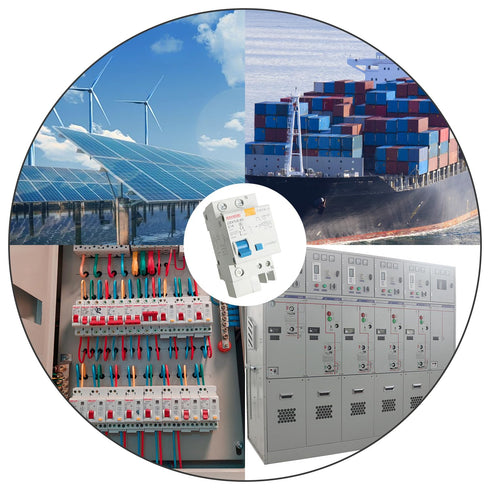 Aopin 1 Poles 10A 230V Miniature Circuit Breaker Low-Voltage DZ47-63 DIN Rail Mount, Residual Current Circuit Breaker Leakage Overload Short Circu...