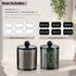 SheeChung 4 Pack Plastic Acrylic Bathroom Vanity Countertop Canister Jars with Storage Lid, Apothecary Jars Qtip Holder Makeup Organizer for Cotto...