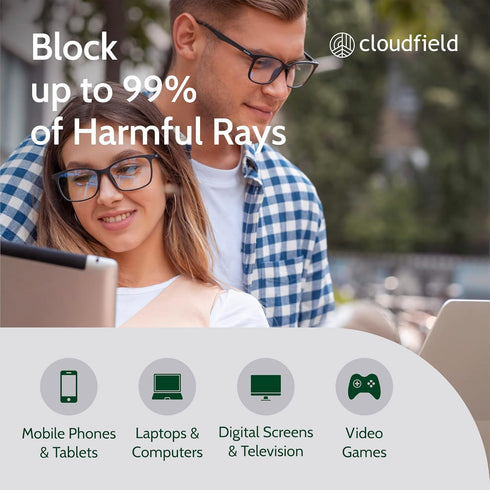 cloudfield Anti Blue Light Glasses for Men & Women I Non Prescription Blue Light Glasses for Computer I Ease Digital Eye Strain...
