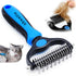 Dog Grooming Brush - Double Sided Dematting Undercoat Rake for Dogs & Cats - Extra Wide Dog Grooming Brush, Pet Brush for Shedding, Cat Brush,Dema...