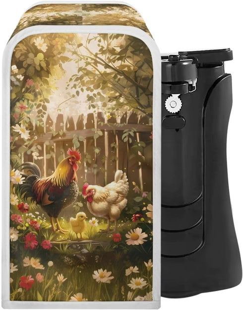 Farm Rooster Can Opener Cover Oil-proof Jar Opener Cover Bottle Opener Dust Cover Keep Your Kitchen Clean Fits Most Electric Automatic Can Openers...