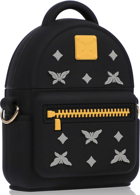 Jowhep Case for AirPod 2/1 Backpack Luxury Design Cute Silicone Cover Fashion Cool Funny Soft Stylish Fun Girly for Air Pods Girls Women Teen Kawa...