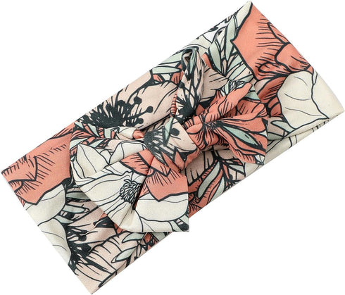 Galabloomer Newborn Receiving Blanket Headband Set Baby Flower Swaddle (cocal almond)...