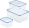 LocknLock Easy Essentials Food Storage lids/Airtight containers, BPA Free, 6-Piece, Clear...