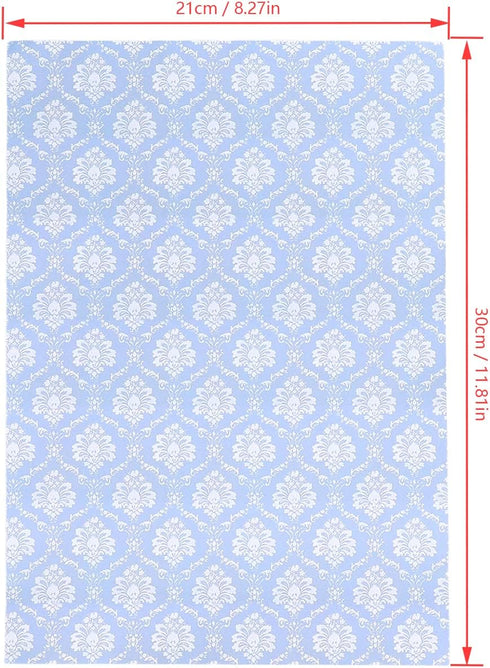 4 Sheets Dollhouse Wallpaper,Dollhouse Wallpaper for 1/12 Scale Dolls House,Different Patterns Lovely Miniatures Dolls House DIY Decor Accessories...