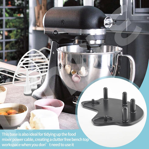Stand Mixer Attachment Holders/Base Accessories Cradle - Compatible With Kitchenaid Mixer Organizer for 4.5QT/5QT/6QT, Equipped With Rubber Feet (...