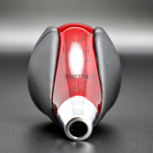 Gear Shift Knob, Cherry Red, Walnut Wood, Leather, for Lexus ES300h ES350 GS300 GS350 GS430 GS450h GS460 IS250 IS300 IS350 LS460 LS600h RX350 RX45...