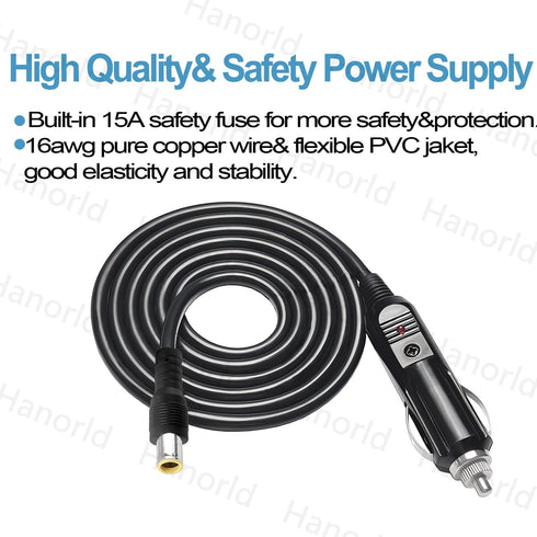 Car Charger Adapter Replacement for EBL Portable Power Station 300 500 Voyager 1000 Power Station Solar Generator Power Adapter Cord Supply......