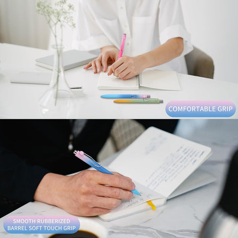WY WENYUAN Cute Pens, Pastel Ballpoint Pens Bulk, Fine Point Smooth Writing , Colorful Best Gift Pens, Black Ink 1.0 mm Journaling Pens Office Sup...