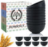 Homienly Cereal Bowls, 8 PCS Dessert bowls,Snack Bowls Wheat Straw Fiber Unbreakable Lightweight Bowls (Black, 10 OZ)...