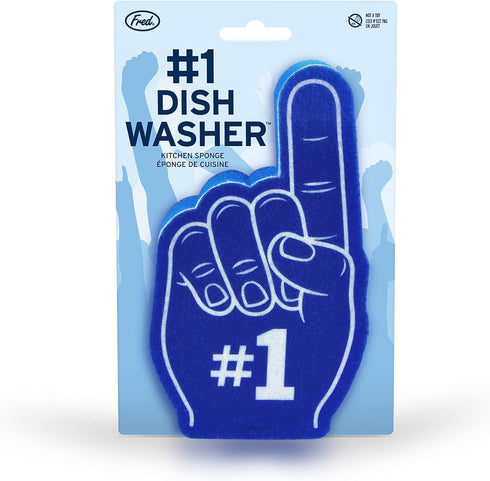 Genuine Fred, 1 Dishwasher, Foam Finger Kitchen Sponge, Blue...