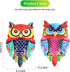 Cruis Cuka Metal Owl Wall Art 13.8 Inch 3D Garden Decor for Outdoor Patio Fence Backyard Decor Lawn Ornaments - Set of 2...