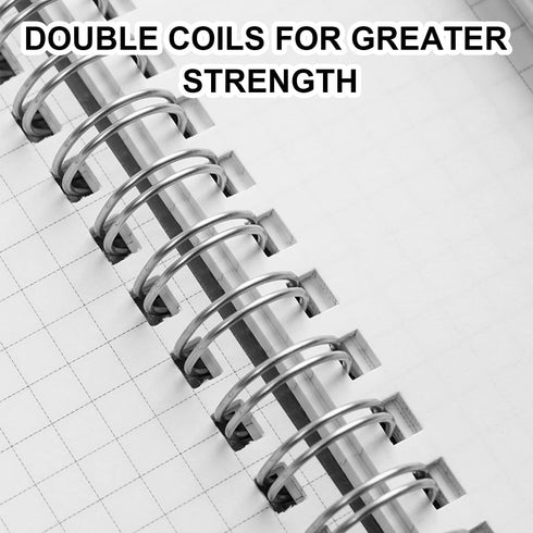 MEMX Graph Ruled Spiral Notebook, 5.8 x 8.3 Inches A5, Square 5mm Grid Paper Journals with Plastic Hardcover, 140-Pages 70-Sheets Per Pack (Pack o...