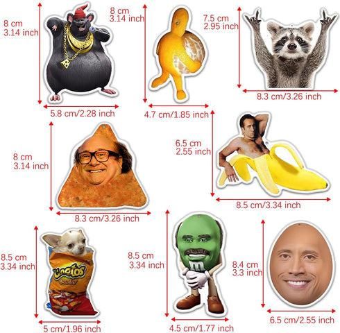Pounchi Funny Meme Car Air Freshener Cards (8 Pack Refreshing Ice Scent) Funny Accessories for Car Interior Hanging Gift Rearview Pendant Supplies...
