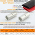 8 Gauge Non-Insulated Butt Connectors 40 PCS Butt Splice Connectors 8 AWG Marine Grade Tinned Copper Butt Splice Terminals 8mm² Seamless Uninsulat...