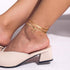 YANODA Gold Ankle Bracelets for Women Waterproof, 14k Gold Plated Layered Snake Anklets Figaro Chain Letter Initial Anklets Handmade Heart Ankle B...
