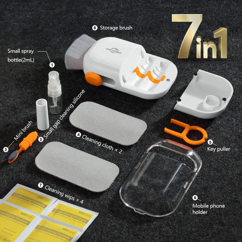SIN SHINE Keyboard Cleaner 7-in-1 Laptop Cleaner Keyboard Cleaner Set for PC Monitor, TV, Phone, Computer (BBH01-White)...