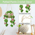 Crochet Hanging Plant for Car Cute Potted Plants Crochet Decor Car Mirror Hanging Accessories Rear View Ornament Hanging Boho Handmade Knitted Pen...