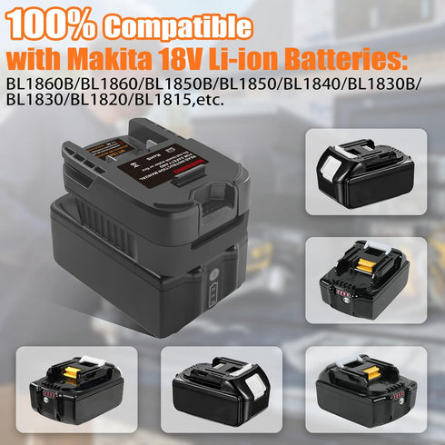 Adapter for RIDGID AEG 18V Cordless Tools, Fits for Makita 18V Li-ion Battery Converter for RIDGID AEG 18V Battery Cordless Power Tools (Adapter O...