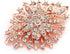 Mariell Rose Gold Wedding Jewelry Crystal Bridal Brooch Pin for Brides, Bridesmaids, Mother of The Bride...