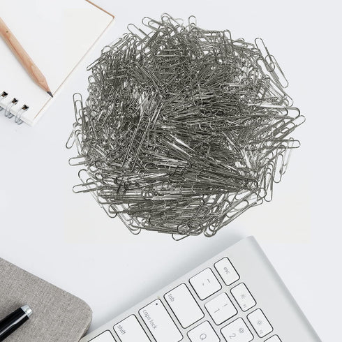 JIKIOU 750 Paper Clips, Upgraded-Non-Skid Paper Clips Medium and Jumbo Size for Office School and Personal Use Paperwork(28 mm,33mm,50 mm), Silver...