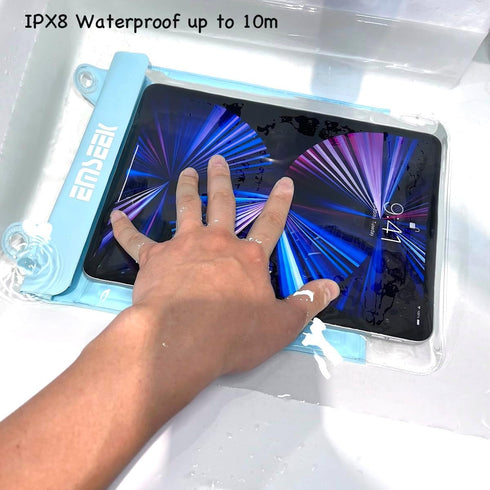 Floating Waterproof Tablet Case eReader Cover Bag Waterproof Holder Pouch for ipad pro air 9 Galaxy Tab S9 Surface Go 3 Kindle Scribe(Light Green)...
