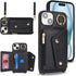 for iPhone 15 Plus Case with Card Holder and Strap - Zipper Pocket,Crossbody Lanyard Strap,Credit Card Holder,Stand Ring,Cute Phone Wallet Case fo...