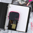 Five Star Pencil Pouch, Pen Case, Storage Organizer for School Supplies Earbuds Chargers Cables Makeup, Stand 'N Store, Fits 3 Ring Binder, Navy/P...