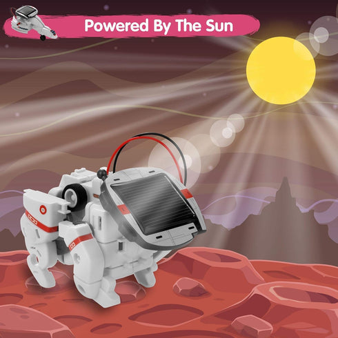 Solar Robot Toys 6 in 1 STEM Learning Kits Educational Space Moon Exploration Fleet Building Experiment Toys DIY Solar Power Science Gift for Kids...