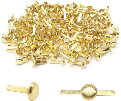 200pcs Gold Split Pins Round Scrapbooking Brads Split Pins Paper Fasteners Brads for Craft Art Crafting School Project Decorative Scrapbooking DIY...