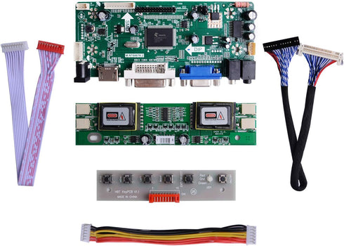 GeeekPi NT68676 HDMI+VGA+DVI+Audio Input LCD Controller Driver Board or HSD190MEN4 M170EN06 17" 19" 1280x1024 4CCFL 30Pins LCD Panel,Fit for Arcad...