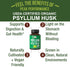 USDA Organic Psyllium Husk Vegan Capsules Made with Organic Psyllium Husk Seed. Fiber Supplement for Gut. Digestive Prebiotics. Pills for Digestio...